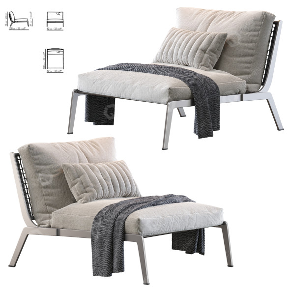 Крісло Flexform Happy 3D модель